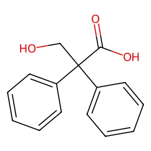 3-Hydroxy-2,2-diphenylpropionic acid structure