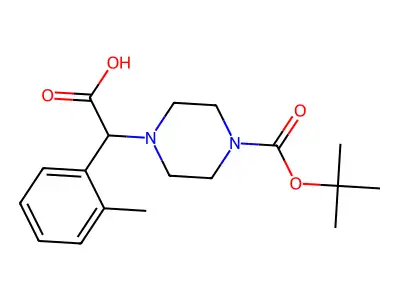 2-(4-Boc-piperazinyl)-2-(2-methylphenyl)acetic acid structure