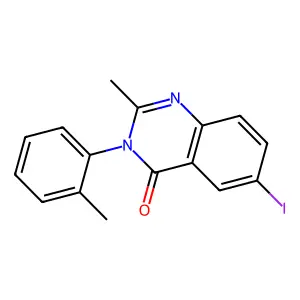 4(3H)-Quinazolinone, 6-iodo-2-methyl-3-(2-methylphenyl)- structure