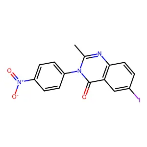 6-Iodo-2-methyl-3-(4-nitrophenyl)quinazolin-4-one structure