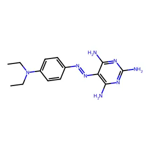2,4,6-Triamino-5-(p-diethylamino)phenylazopyrimidine structure