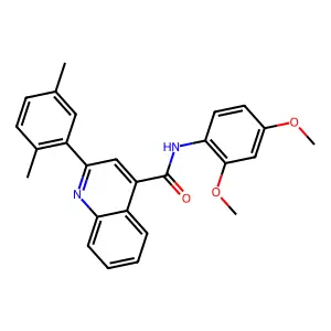 N-(2,4-dimethoxyphenyl)-2-(2,5-dimethylphenyl)quinoline-4-carboxamide structure