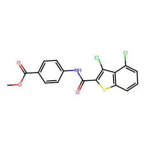 Methyl 4-[(3,4-dichloro-1-benzothiophene-2-carbonyl)amino]benzoate structure