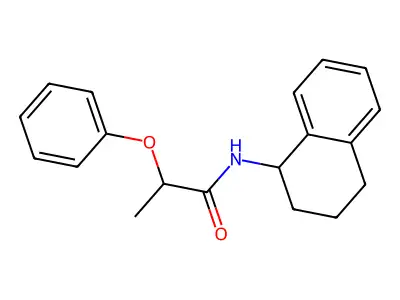 2-phenoxy-N-(1,2,3,4-tetrahydronaphthalen-1-yl)propanamide structure