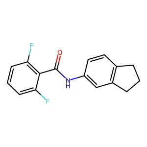 N-(2,3-dihydro-1H-inden-5-yl)-2,6-difluorobenzamide structure