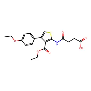 4-[[3-Ethoxycarbonyl-4-(4-ethoxyphenyl)thiophen-2-yl]amino]-4-oxobutanoic acid structure