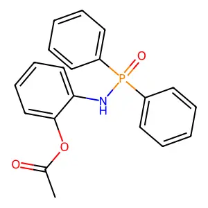2-[(Diphenylphosphoryl)amino]phenyl acetate structure