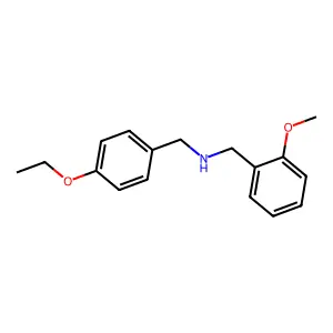1-(4-ethoxyphenyl)-N-[(2-methoxyphenyl)methyl]methanamine structure