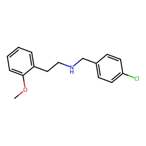 N-[(4-chlorophenyl)methyl]-2-(2-methoxyphenyl)ethanamine structure
