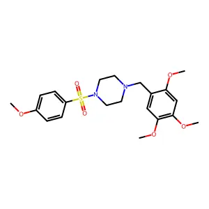 1-[(4-Methoxyphenyl)sulfonyl]-4-(2,4,5-trimethoxybenzyl)piperazine structure