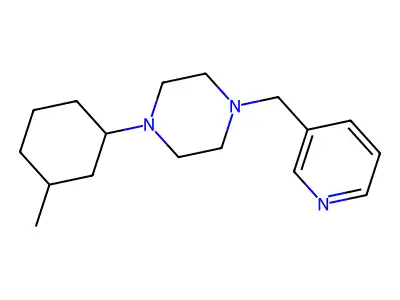 1-(3-Methylcyclohexyl)-4-(pyridin-3-ylmethyl)piperazine structure