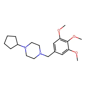 1-Cyclopentyl-4-(3,4,5-trimethoxybenzyl)piperazine structure
