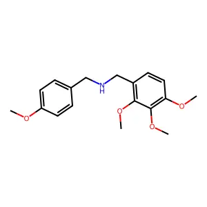 1-(4-methoxyphenyl)-N-(2,3,4-trimethoxybenzyl)methanamine structure