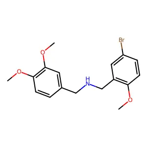 N-[(5-bromo-2-methoxyphenyl)methyl]-1-(3,4-dimethoxyphenyl)methanamine structure
