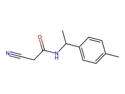2-cyano-N-[1-(4-methylphenyl)ethyl]acetamide structure