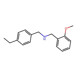 1-(4-ethylphenyl)-N-[(2-methoxyphenyl)methyl]methanamine structure