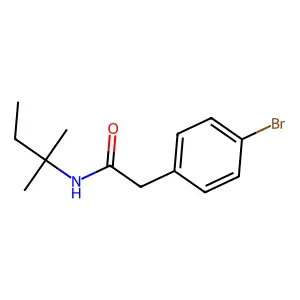 2-(4-bromophenyl)-N-(tert-pentyl)acetamide structure