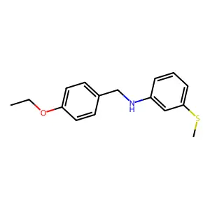 N-[(4-ethoxyphenyl)methyl]-3-methylsulfanylaniline structure