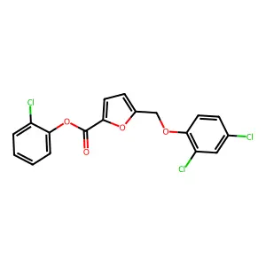 2-Chlorophenyl 5-[(2,4-dichlorophenoxy)methyl]-2-furoate structure