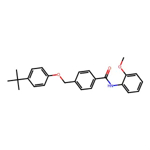 4-[(4-tert-butylphenoxy)methyl]-N-(2-methoxyphenyl)benzamide structure