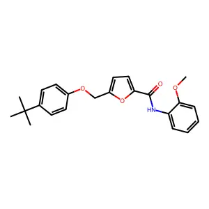 5-[(4-tert-butylphenoxy)methyl]-N-(2-methoxyphenyl)furan-2-carboxamide structure