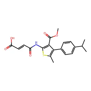 4-{[4-(4-isopropylphenyl)-3-(methoxycarbonyl)-5-methyl-2-thienyl]amino}-4-oxo-2-butenoic acid structure