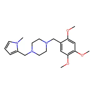 1-[(1-Methylpyrrol-2-yl)methyl]-4-[(2,4,5-trimethoxyphenyl)methyl]piperazine structure