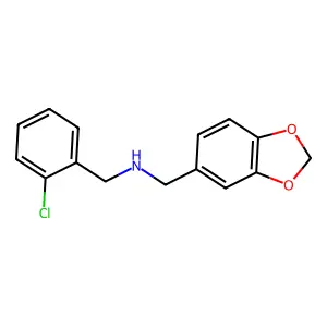 (1,3-Benzodioxol-5-ylmethyl)(2-chlorobenzyl)amine structure