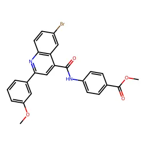 Methyl 4-[[6-bromo-2-(3-methoxyphenyl)quinoline-4-carbonyl]amino]benzoate structure