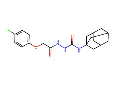 N-(1-adamantyl)-2-[(4-chlorophenoxy)acetyl]hydrazinecarboxamide structure