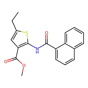 Methyl 5-ethyl-2-(1-naphthoylamino)thiophene-3-carboxylate structure