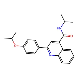 N-propan-2-yl-2-(4-propan-2-yloxyphenyl)quinoline-4-carboxamide structure