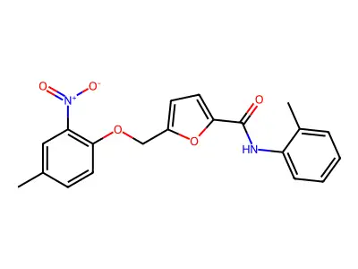 5-[(4-methyl-2-nitrophenoxy)methyl]-N-(2-methylphenyl)furan-2-carboxamide structure