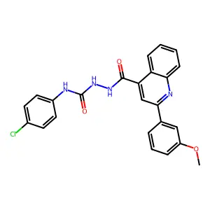 1-(4-Chlorophenyl)-3-[[2-(3-methoxyphenyl)quinoline-4-carbonyl]amino]urea structure