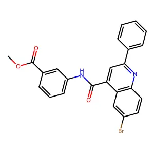 Methyl 3-[(6-bromo-2-phenylquinoline-4-carbonyl)amino]benzoate structure