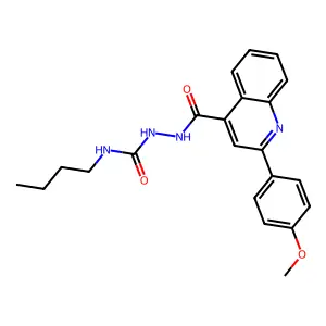 1-Butyl-3-[[2-(4-methoxyphenyl)quinoline-4-carbonyl]amino]urea structure