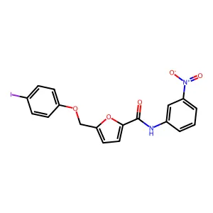 5-[(4-iodophenoxy)methyl]-N-(3-nitrophenyl)furan-2-carboxamide structure