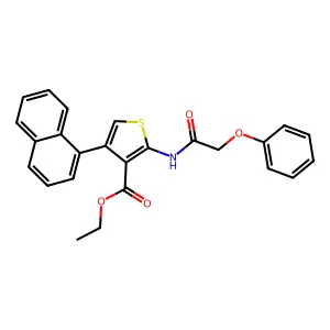 Ethyl 4-(1-naphthyl)-2-[(phenoxyacetyl)amino]-3-thiophenecarboxylate structure