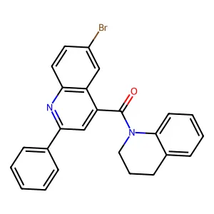 (6-bromo-2-phenylquinolin-4-yl)-(3,4-dihydro-2H-quinolin-1-yl)methanone structure