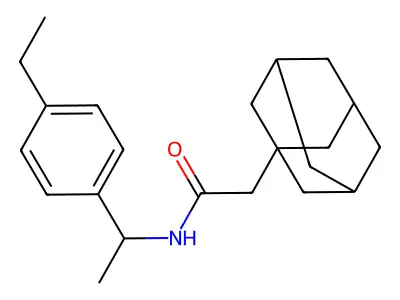 2-(1-adamantyl)-N-[1-(4-ethylphenyl)ethyl]acetamide structure