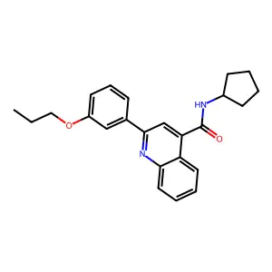 N-cyclopentyl-2-(3-propoxyphenyl)quinoline-4-carboxamide structure