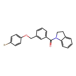 [3-[(4-Bromophenoxy)methyl]phenyl]-(2,3-dihydroindol-1-yl)methanone structure