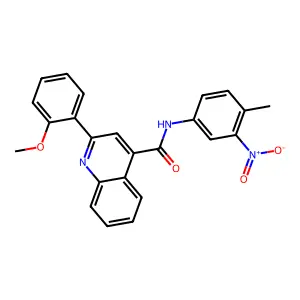 2-(2-methoxyphenyl)-N-(4-methyl-3-nitrophenyl)quinoline-4-carboxamide structure