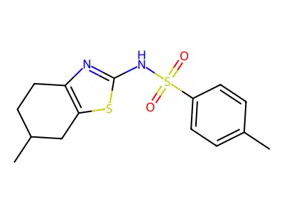 4-methyl-N-(6-methyl-4,5,6,7-tetrahydro-1,3-benzothiazol-2-yl)benzenesulfonamide structure