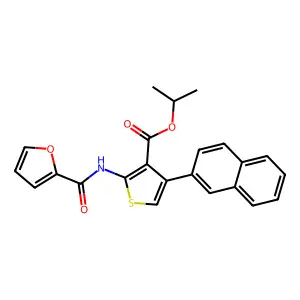 Isopropyl 2-(2-furoylamino)-4-(2-naphthyl)-3-thiophenecarboxylate structure
