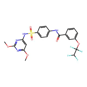N-[4-[(2,6-dimethoxypyrimidin-4-yl)sulfamoyl]phenyl]-3-(1,1,2,2-tetrafluoroethoxy)benzamide structure