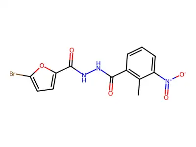 5-bromo-N'-(2-methyl-3-nitrobenzoyl)furan-2-carbohydrazide structure
