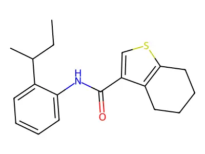 N-(2-sec-butylphenyl)-4,5,6,7-tetrahydro-1-benzothiophene-3-carboxamide structure