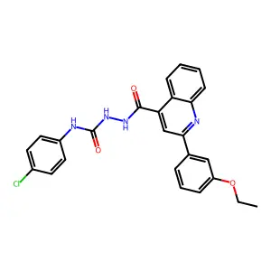 1-(4-Chlorophenyl)-3-[[2-(3-ethoxyphenyl)quinoline-4-carbonyl]amino]urea structure