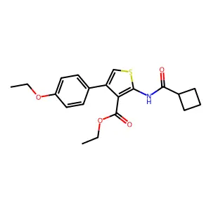 Ethyl 2-(cyclobutanecarbonylamino)-4-(4-ethoxyphenyl)thiophene-3-carboxylate structure
